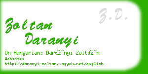 zoltan daranyi business card